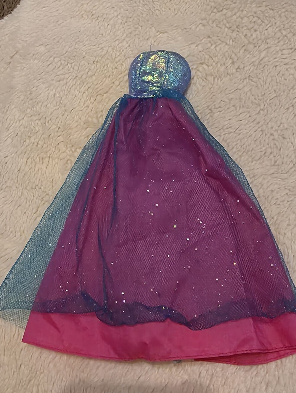 2005 Barbie Royale Fashion Purple Glittery Doll Dress